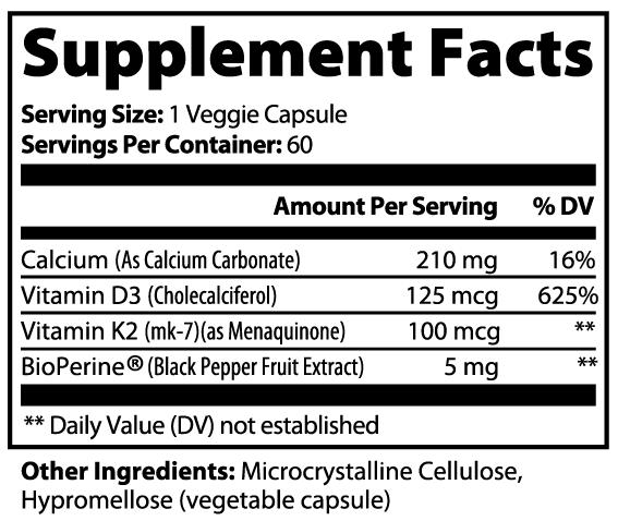 Vitamin D3 + K2